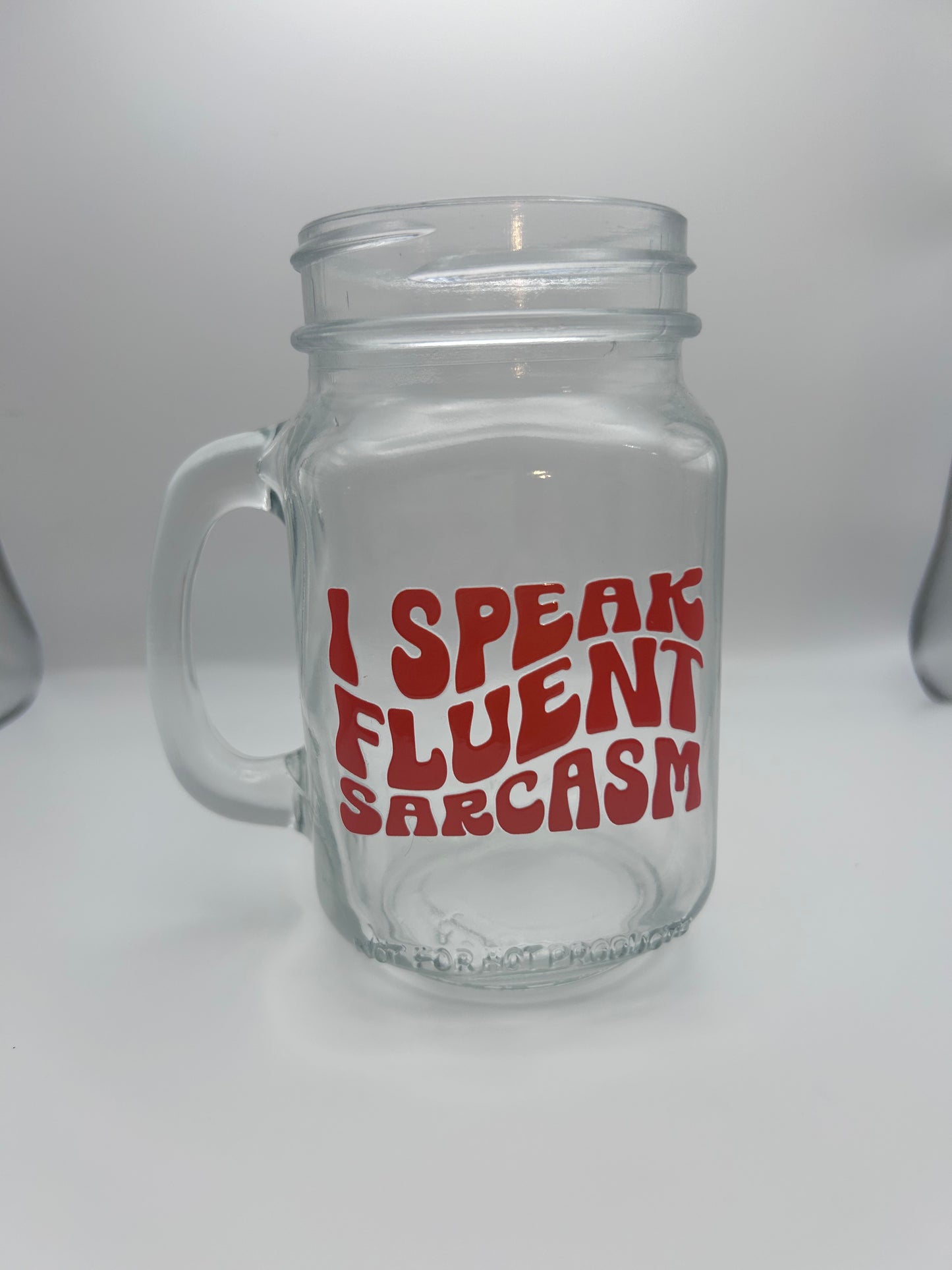 Sarcasm 12 oz glass mug