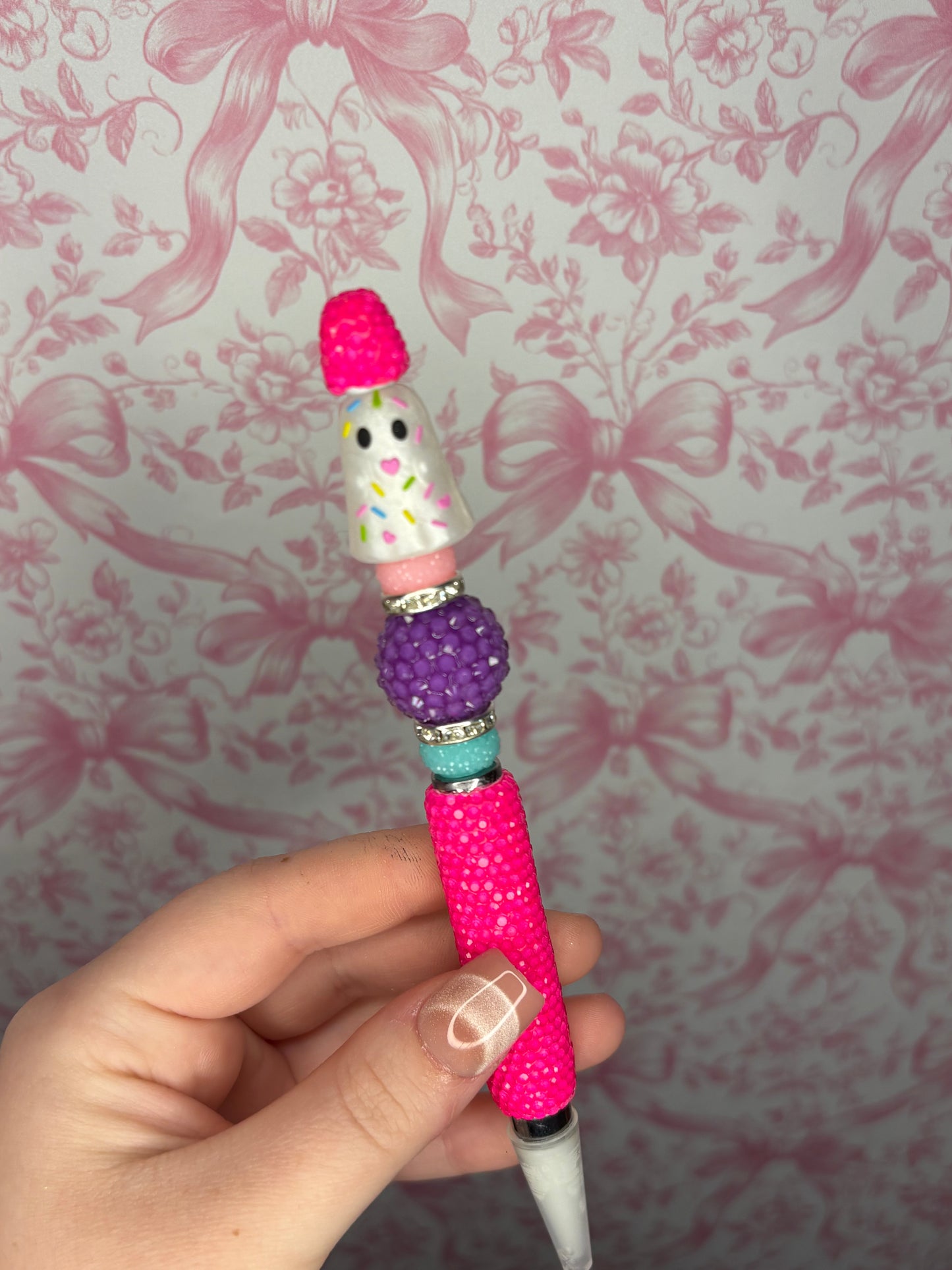 Pink ghost wax pencil.