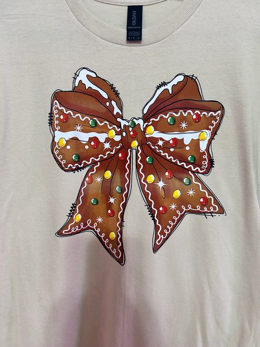 Christmas cake bow T-shirt