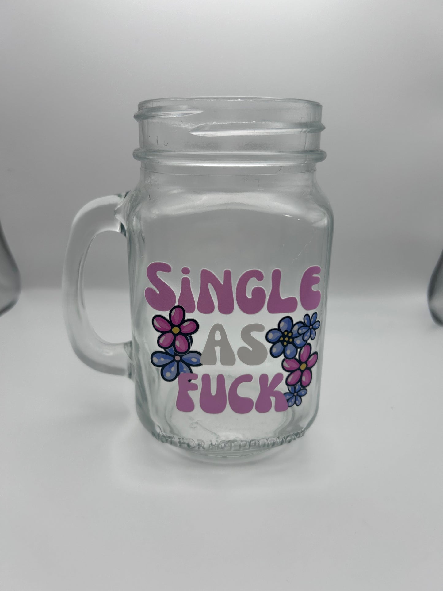 Single as f 12 oz glass mug