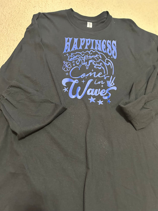 Happiness comes in waves long sleeve T-shirt