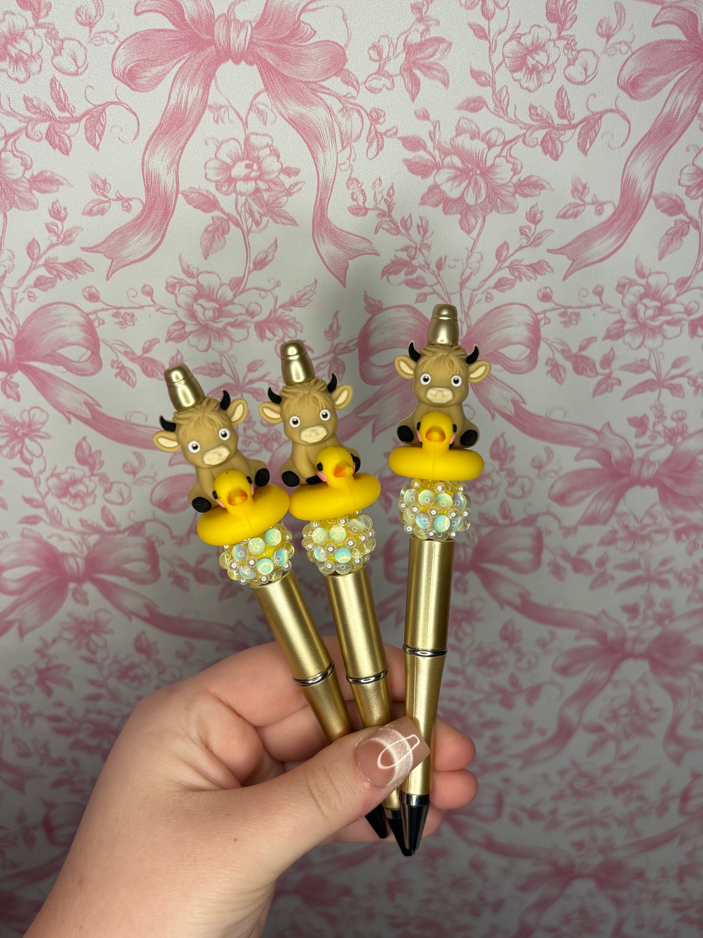 Cow on ducky pen