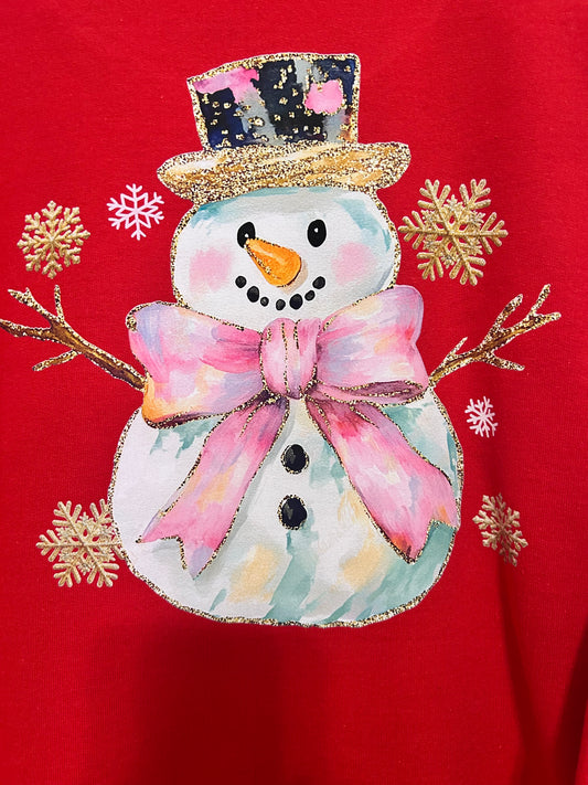 Bougie snowman crewneck sweatshirt