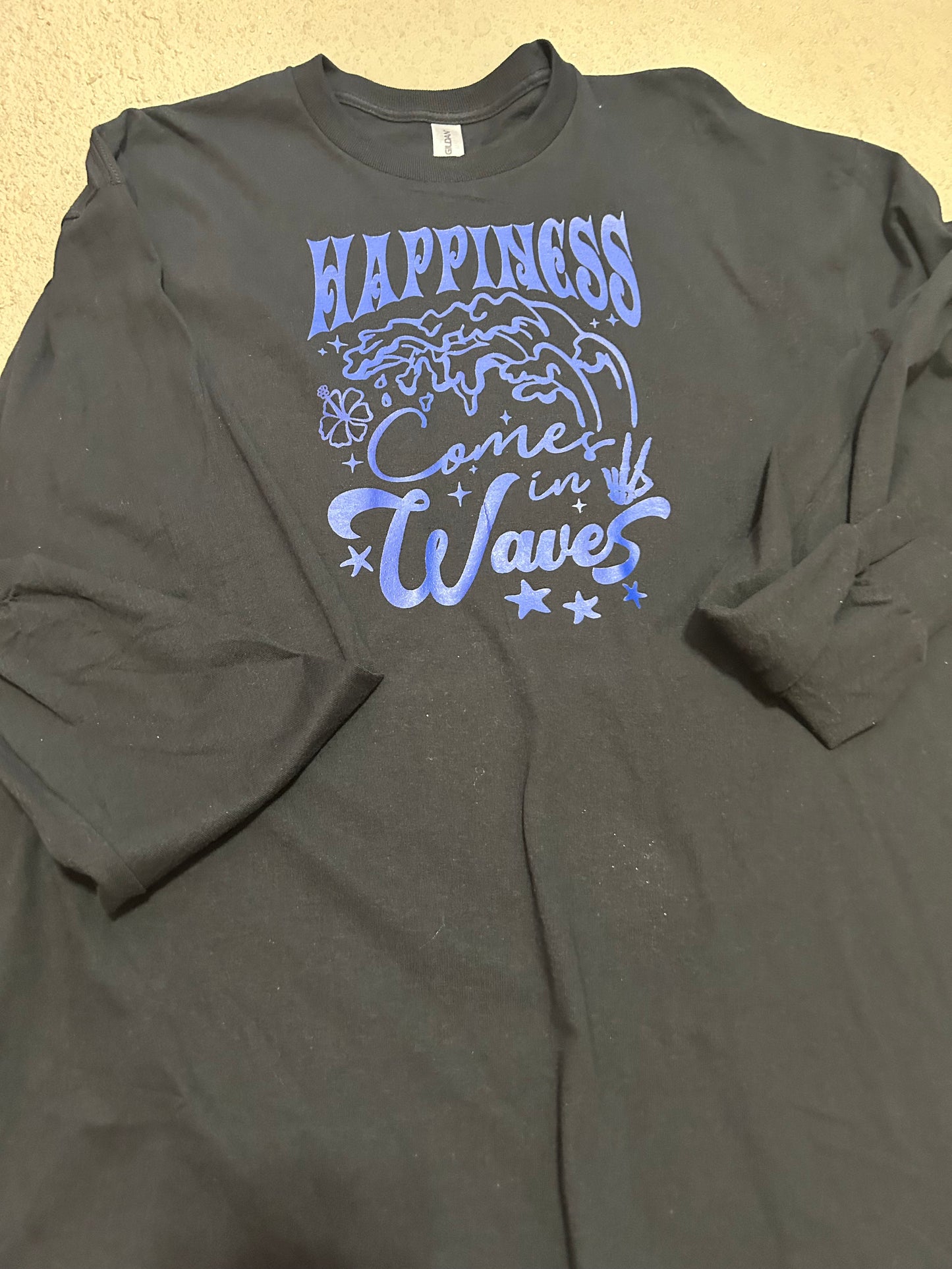 Happiness comes in waves long sleeve T-shirt