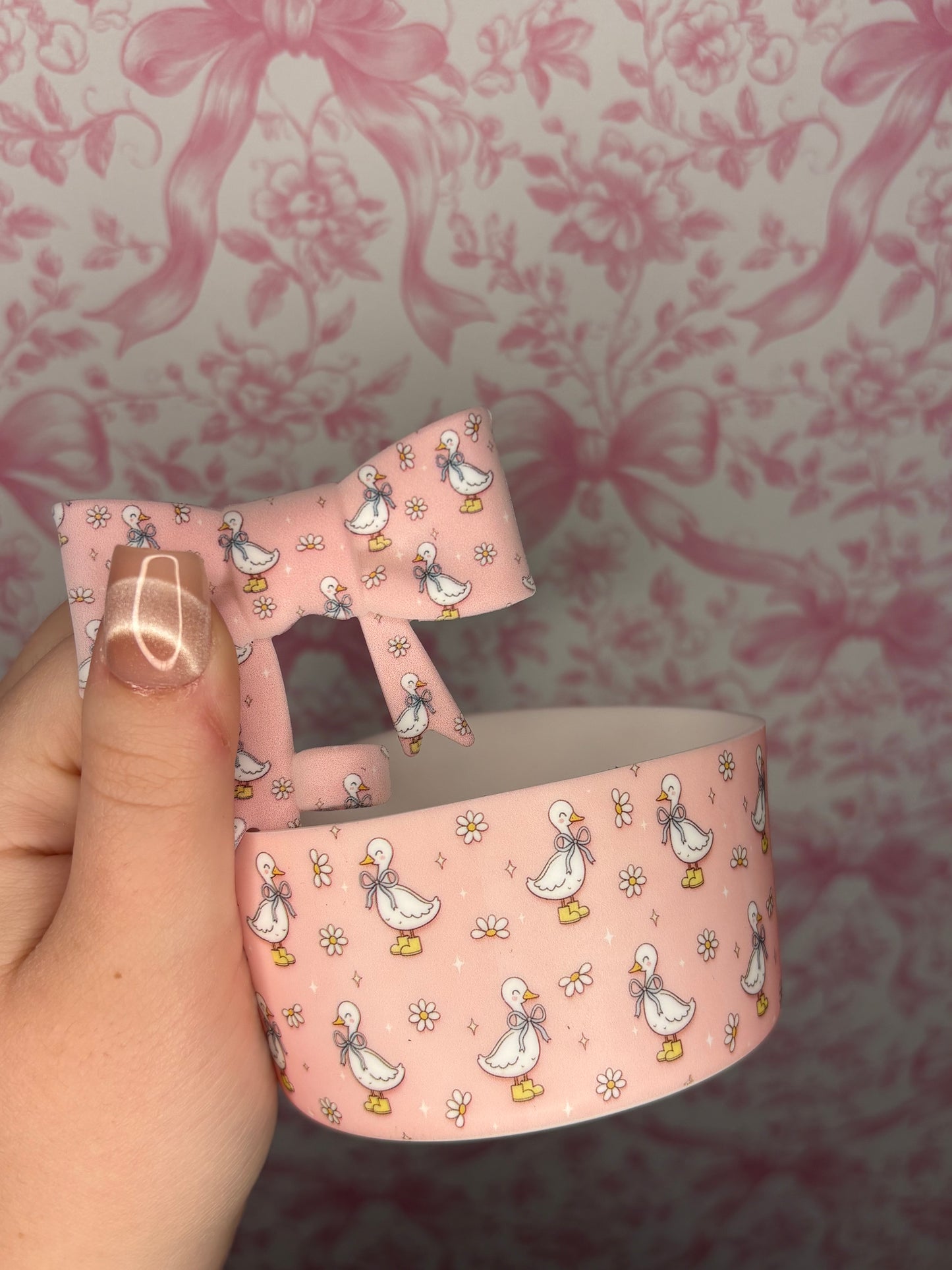 Goose bow Straw topper and cup boot set