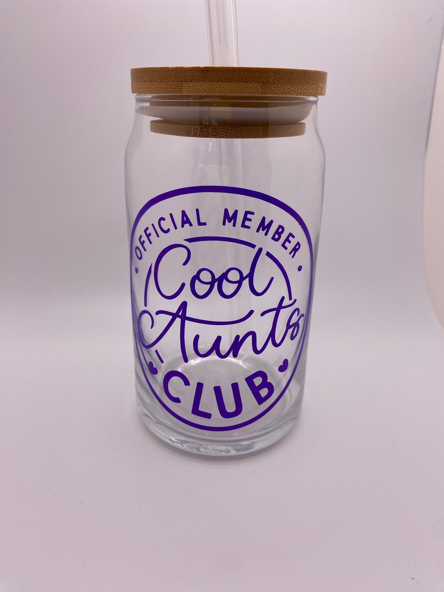 • Official member • cool aunts club. 16 oz Libby Cup/libby glass