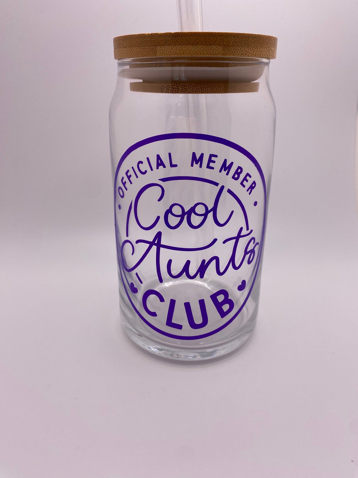 • Official member • cool aunts club. 16 oz Libby Cup/libby glass