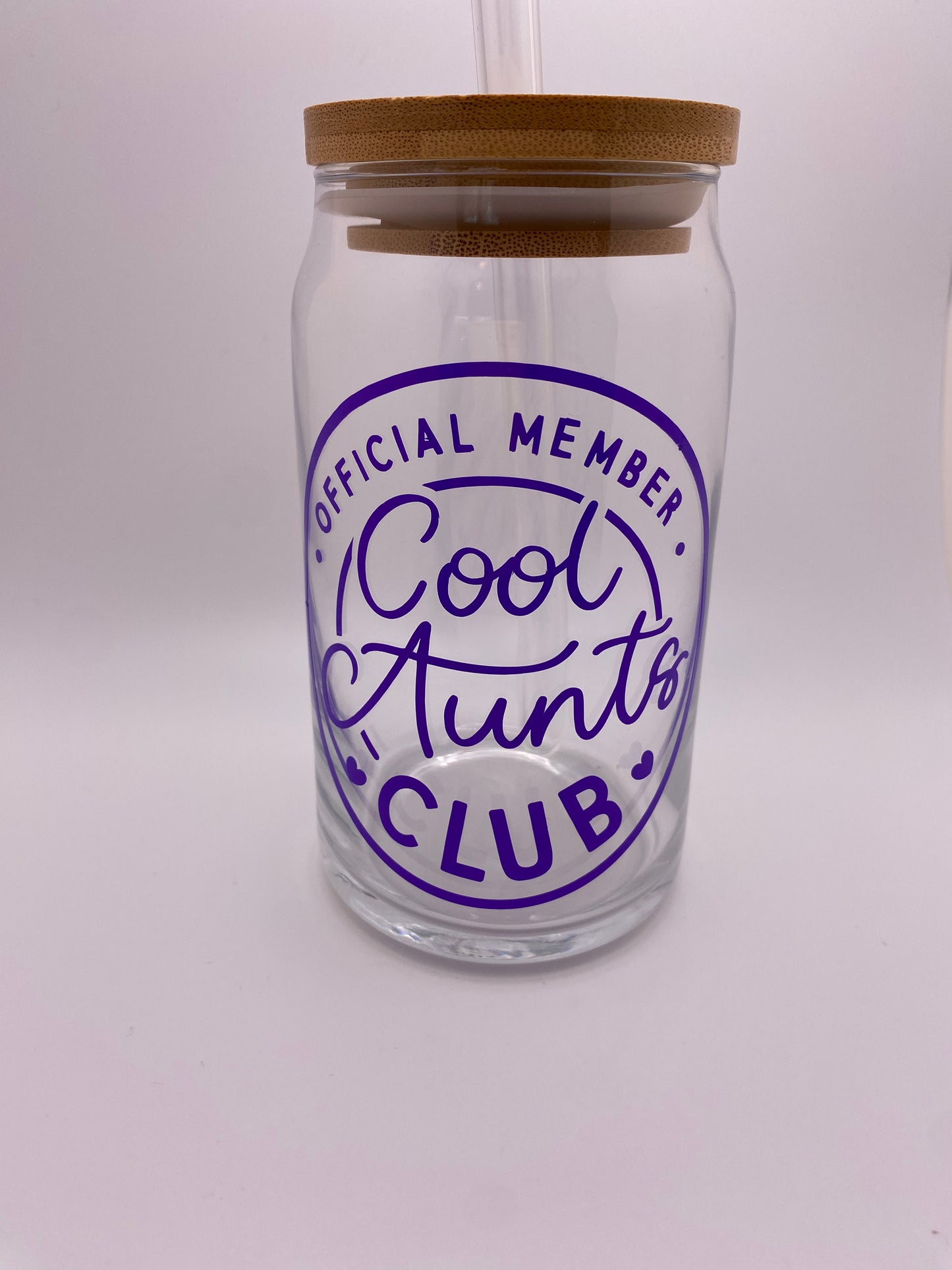 • Official member • cool aunts club. 16 oz Libby Cup/libby glass