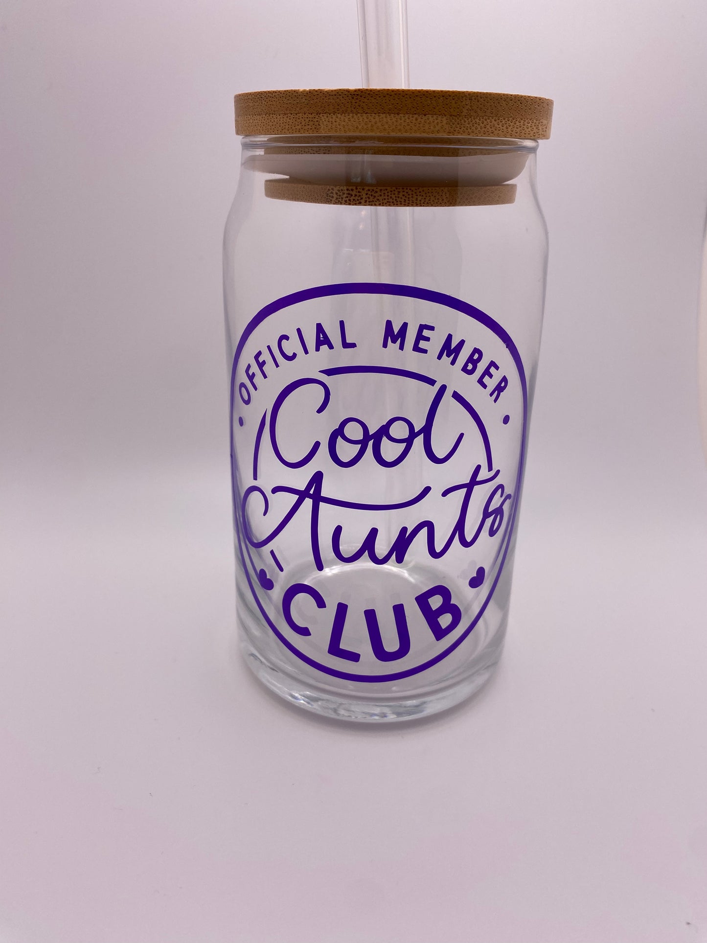 • Official member • cool aunts club. 16 oz Libby Cup/libby glass