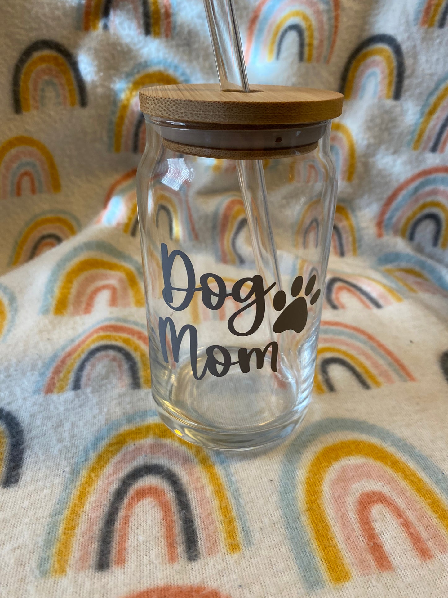 Dog mom 16 oz Libby Cup/libby glass