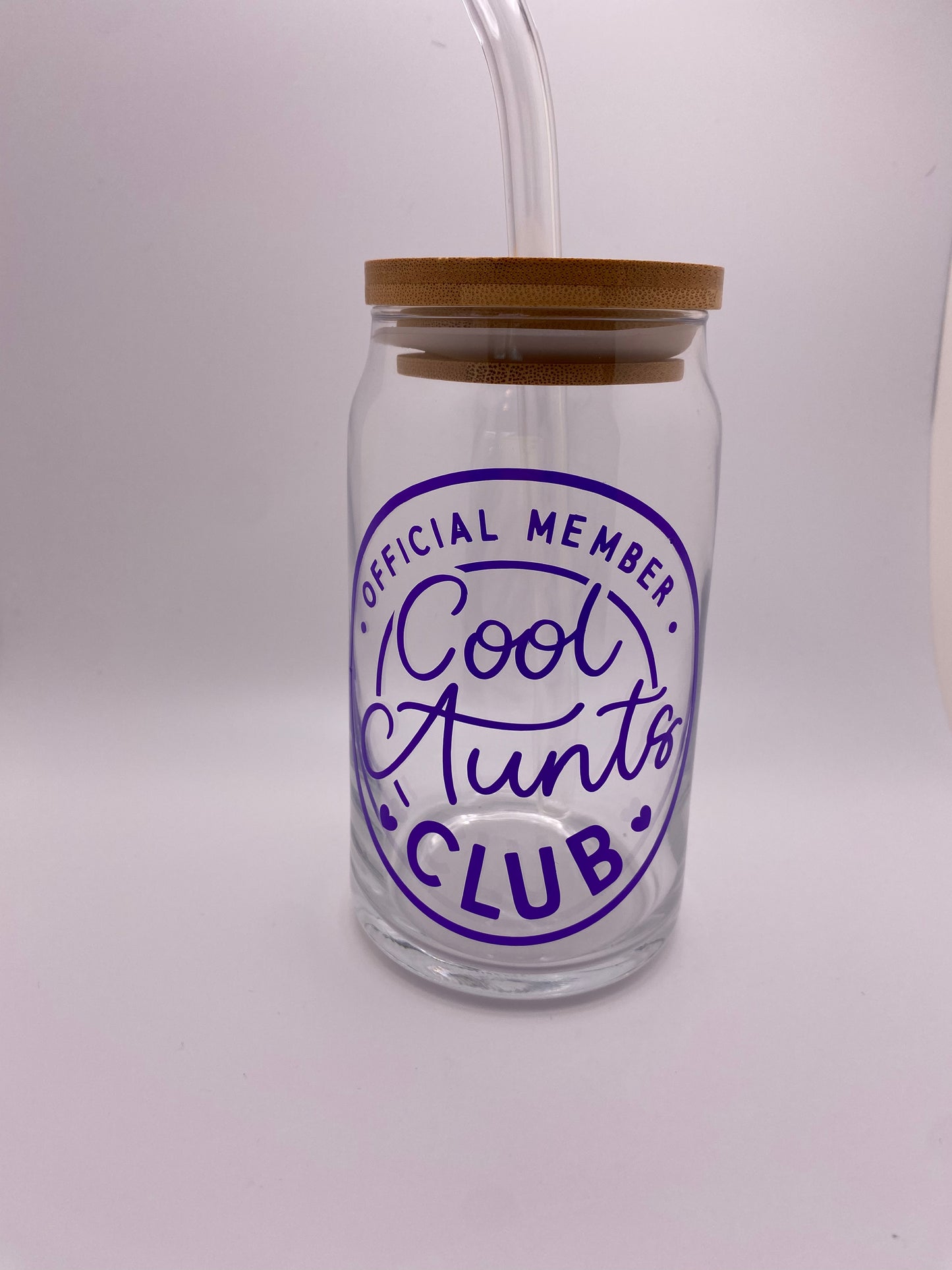 • Official member • cool aunts club. 16 oz Libby Cup/libby glass