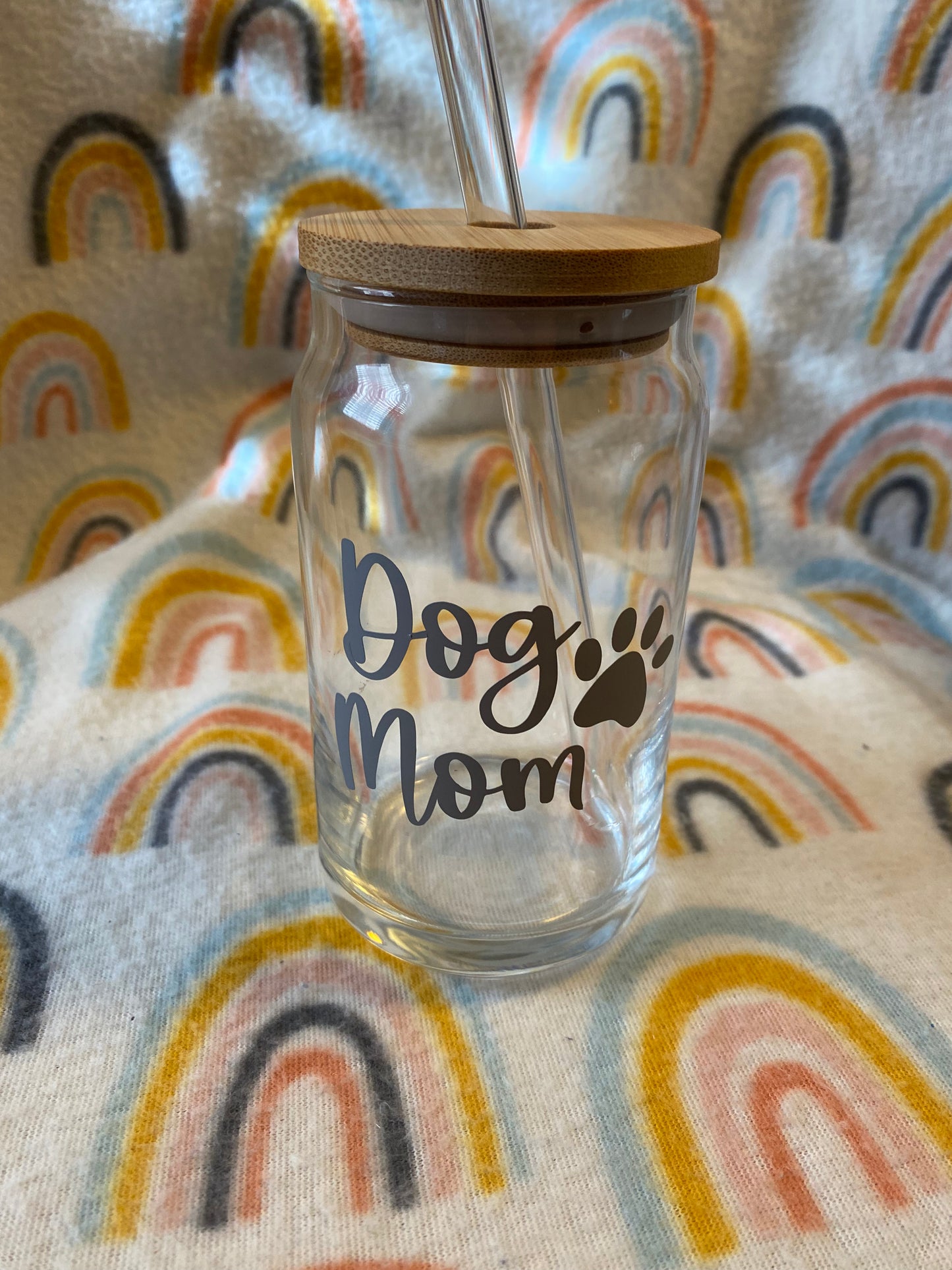 Dog mom 16 oz Libby Cup/libby glass