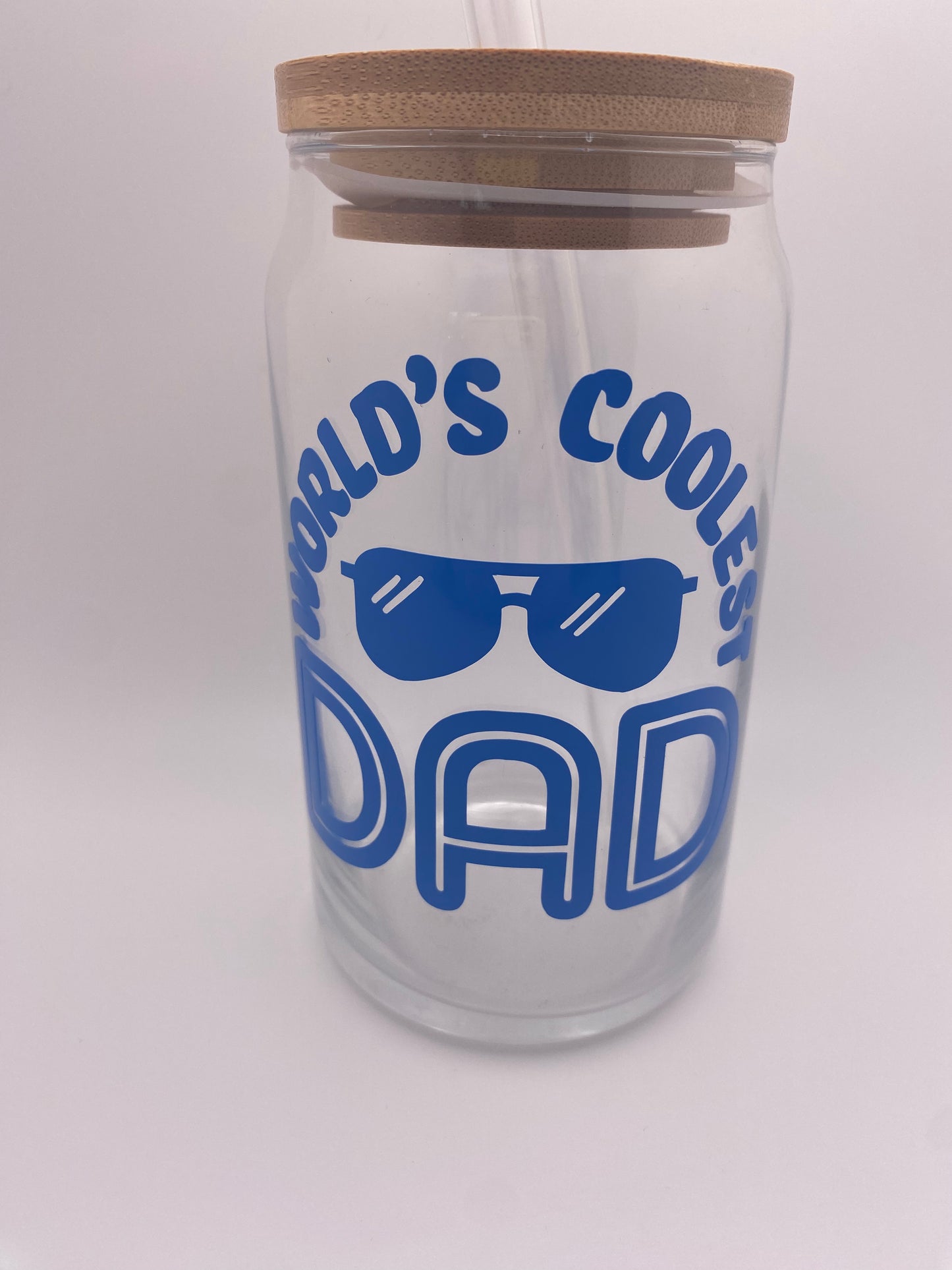 Worlds coolest dad, 16 oz Libby Cup/libby glass