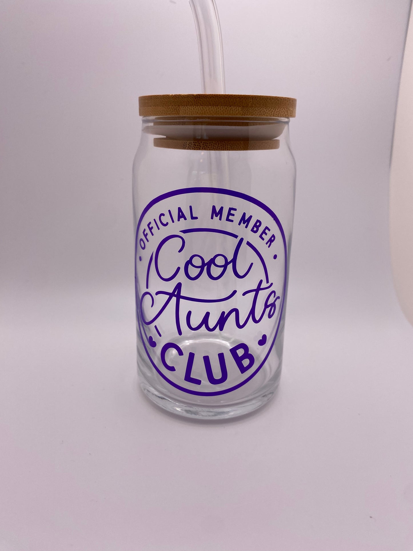 • Official member • cool aunts club. 16 oz Libby Cup/libby glass