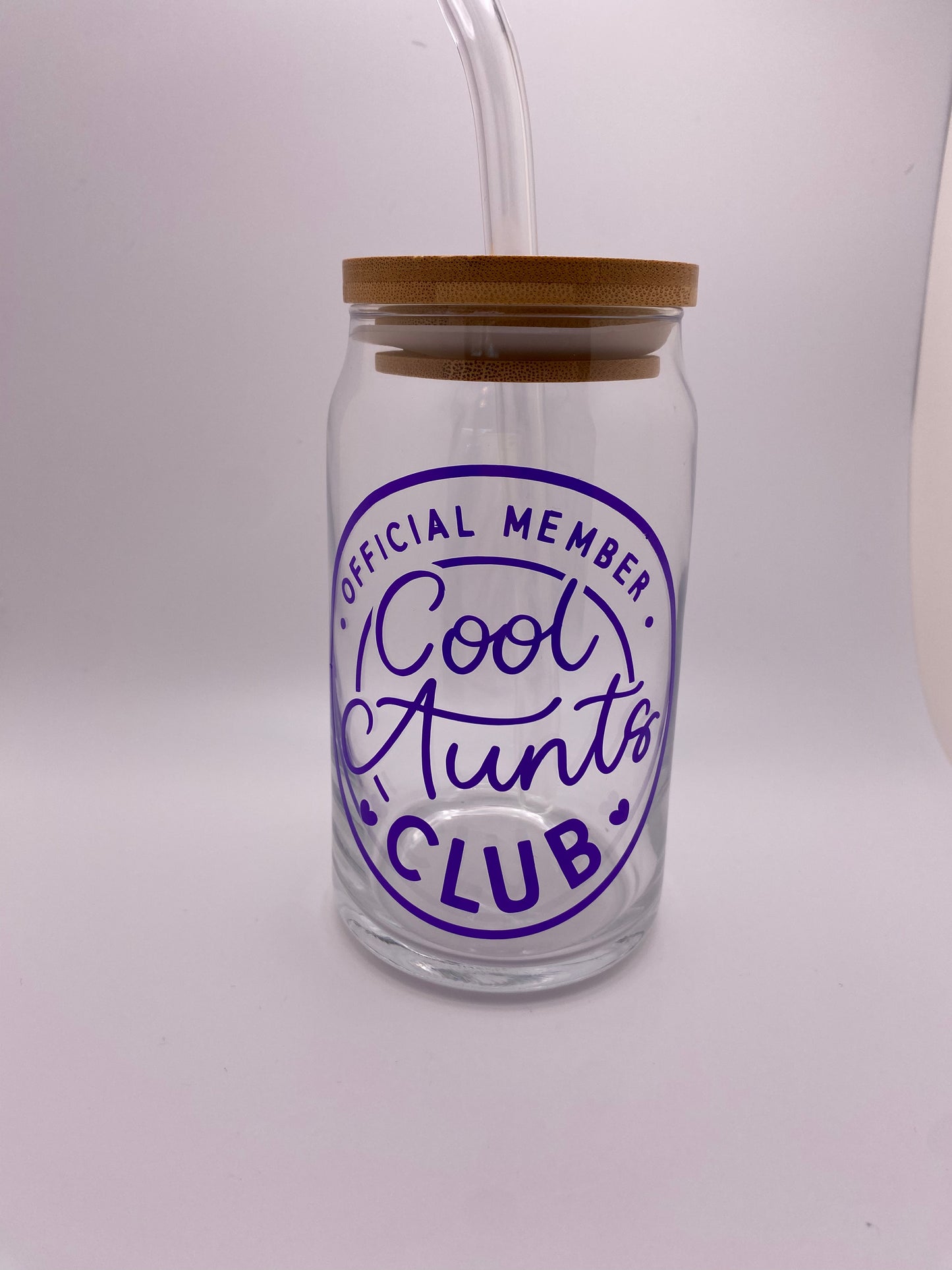 • Official member • cool aunts club. 16 oz Libby Cup/libby glass