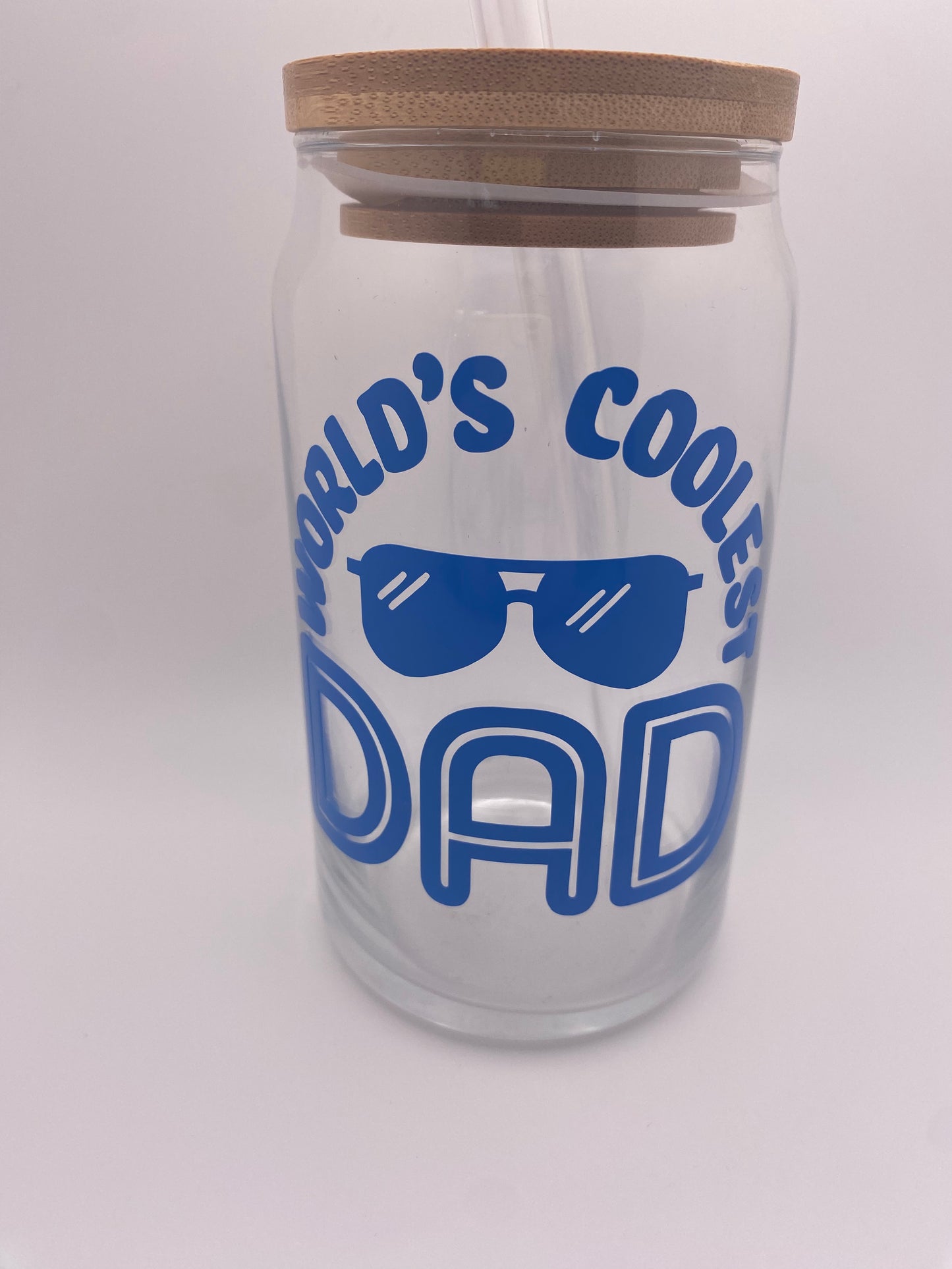 Worlds coolest dad, 16 oz Libby Cup/libby glass