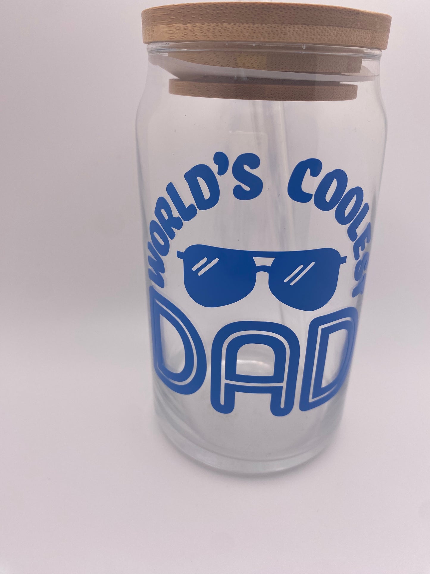 Worlds coolest dad, 16 oz Libby Cup/libby glass