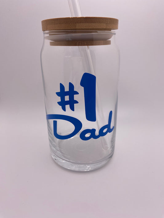 #1 dad 16 oz Libby Cup/libby glass