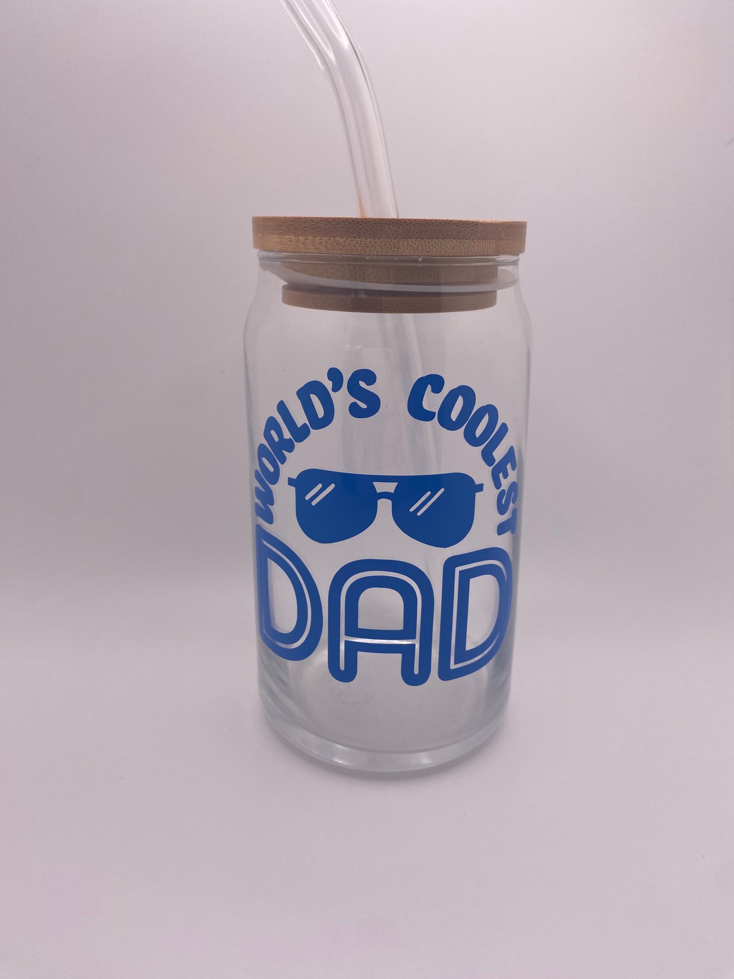 Worlds coolest dad, 16 oz Libby Cup/libby glass