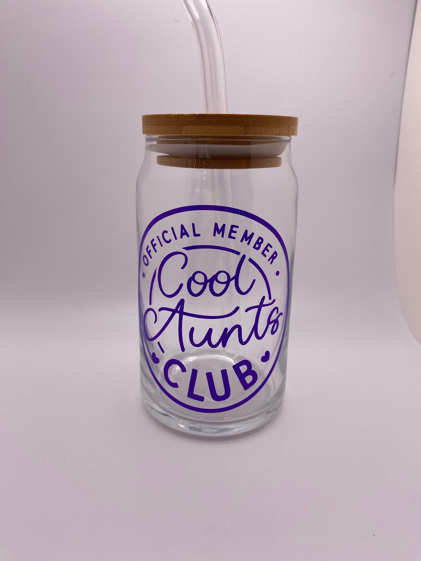 • Official member • cool aunts club. 16 oz Libby Cup/libby glass