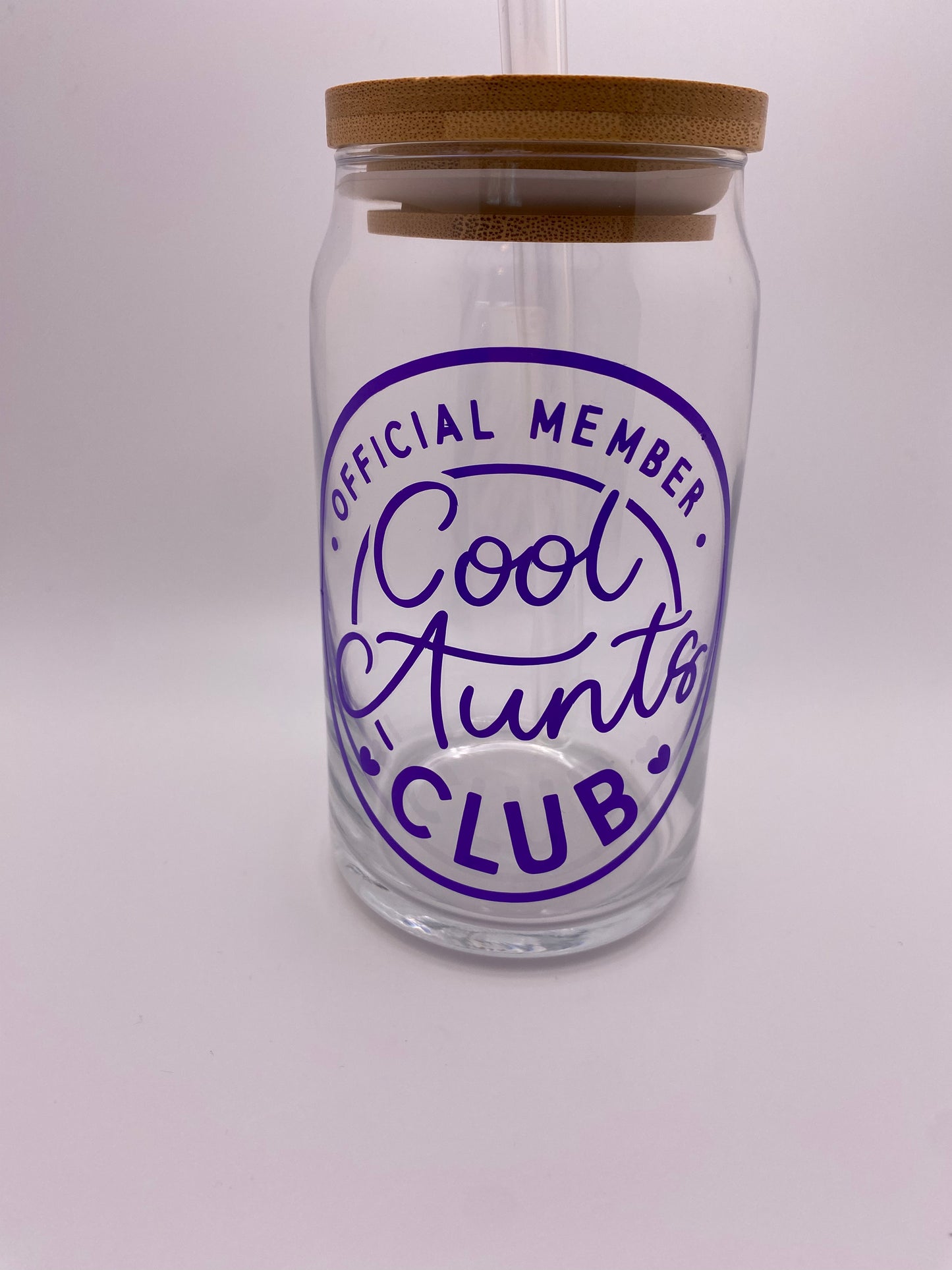 • Official member • cool aunts club. 16 oz Libby Cup/libby glass