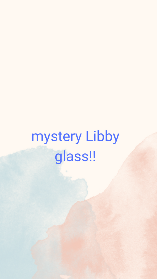 Mystery Libby glass! With lid and straw.